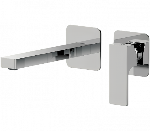 AU | Wash basin faucets Absolute | wall concealed | Lever | 230 | chrome black ground