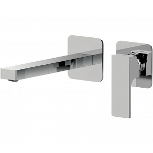 AU | Wash basin faucets Absolute | wall concealed | Lever | 230 | stainless steel color