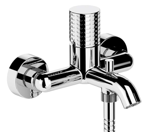 Shower and bath lever faucet CELEBRITY DUNE | white mattte