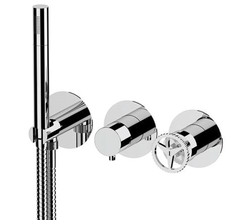 Bath/shower mixer Chrono | O | 2-way | Lever | chrome gloss