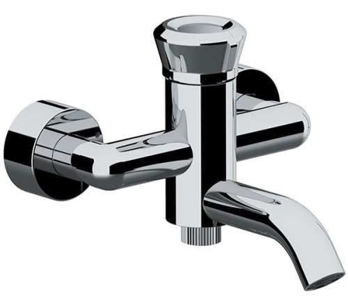 Shower and bath lever faucet Element | chrome black ground