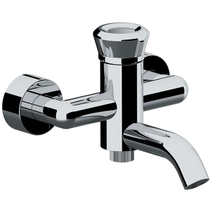 Shower and bath lever faucet Element | brushed nickel gloss