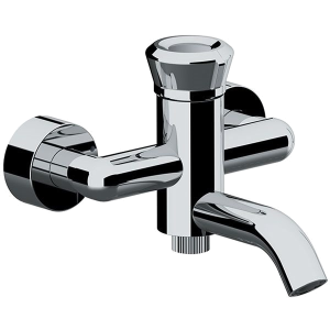 Shower and bath lever faucet Element | stainless steel color