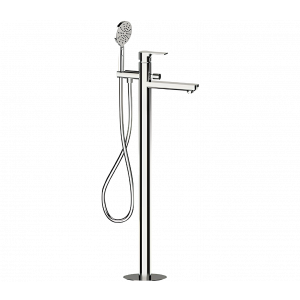 Bath faucet ENERGY lever mixer, free-standing | brushed nickel gloss