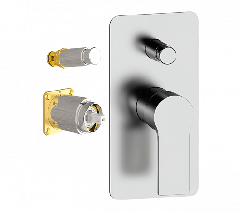 Concealed module ENERGY two - way lever upper part | white mattte