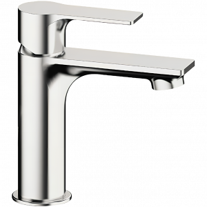 ENERGY basin mixer without handle hole | stand lever | low | chrome gloss