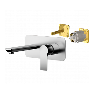 Washbasin faucet ENERGY | 180 mm | upper part lever single element | brushed nickel gloss