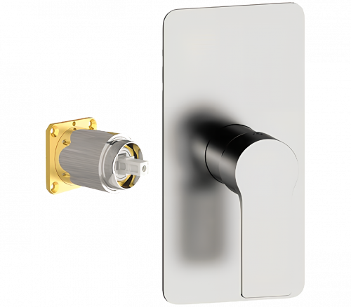 Concealed module ENERGY one - way lever upper part | brushed nickel gloss