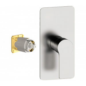 Concealed module ENERGY one - way lever upper part | brushed nickel gloss