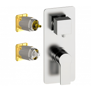 Concealed module ENERGY two - way lever upper part | white mattte