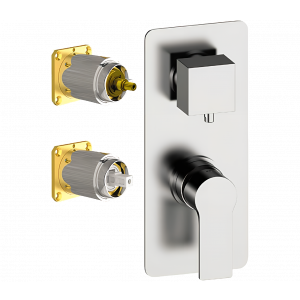 Concealed module ENERGY upper part lever three - way | stainless steel color