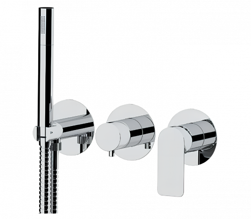 Bath/Shower faucet - INFINITY  | hidden | Lever | brushed nickel gloss