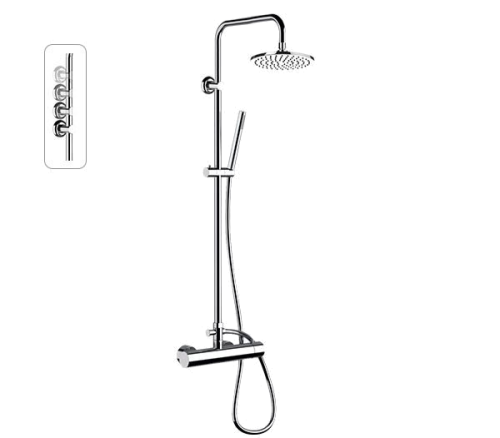 N37 | Lever shower set | stainless steel color