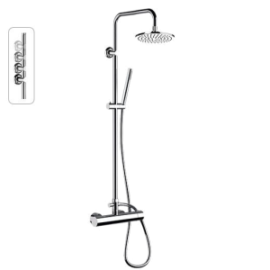 N37 | Lever shower set | chrome black ground