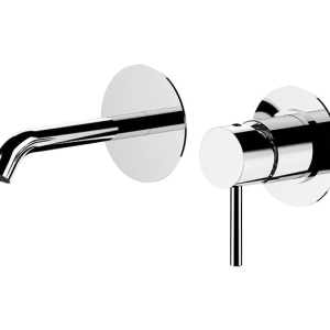 Wash basin faucets X STYLE | wall concealed | chrome gloss