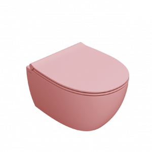 Wall-mounted toilet WC 4ALL | 480 x 370 x 335 | Pink mattte | Rimless