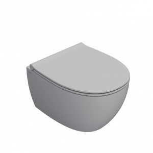 Wall-mounted toilet WC 4ALL | 480 x 370 x 335 | Light grey mattte | Rimless