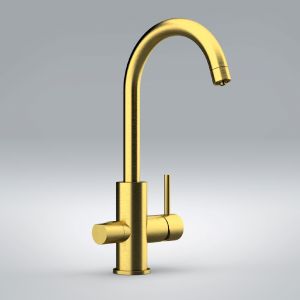 Sink faucet  lever with spray jet | gold mattte