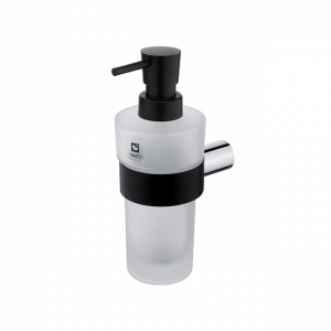 Soap dispenser with a cup of NAVA collection - frosted glass