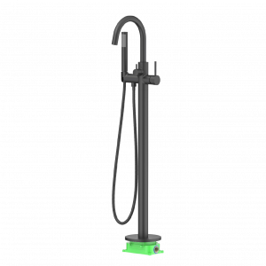 Bathtub faucet fixtures Circulo | free standing | Lever | black mattte