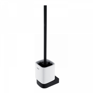 Toilet brush with a ceramic vessel Nikau | black matte