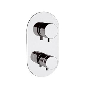 Podomietkový modul MINIMAL THERMO | pákový štvorcestný | termostatický | brúsený nikel lesk