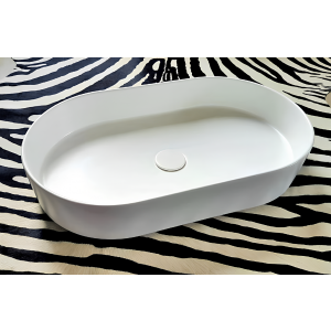 Sinks BLADE OVAL 600 x 360 x 120 mm | vessel sinks | oval | White gloss