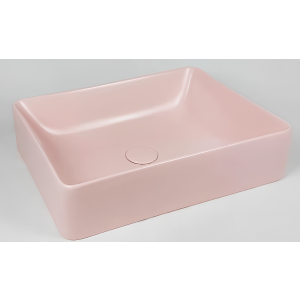 Sinks Slim | 600 x 380 x 130 mm | vessel sinks | rectangular | Pink mattte