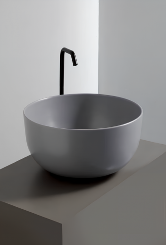 Sinks DOME 440 x 440 x 270 mm | vessel sinks | circular | Šedá mattte