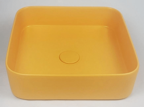 Sinks BLADE | 400 x 400 x 115 mm | vessel sinks | rectangular | Ocher mattte