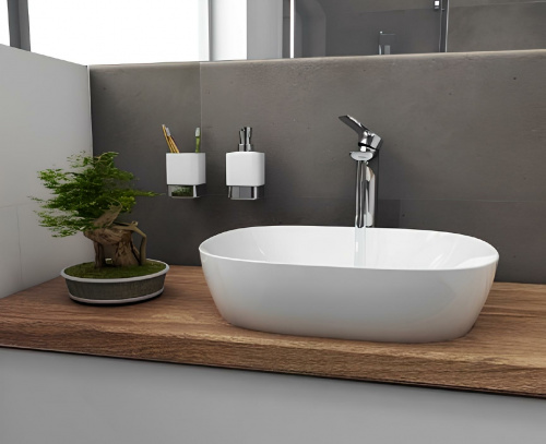 TOPCOUNTER WASHBASIN Olea Rectangular | 490 x 400 x 145 | white