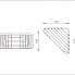 Wire shelf Bond corner high 175 x 175 x 100 mm | chrome