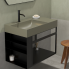 Washbasin T-EDGE | 800x470x120 | with a hole for the battery | Anthracite mattte