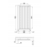 Darius radiator | 600x1200 mm | white gloss