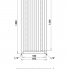 Darius radiator | 600x1500 mm | bordó structural mat