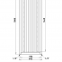 Darius radiator | 600x1800 mm | white structural mat