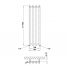 Radiátor Rosendal | chrom | 420x950 mm | šedobéžová structural mat