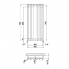 Radiator Rosendal 266x950 mm | bordó structural mat