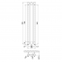 Radiator Rosendal massive | 292x1500 mm | white structural mat