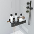 Metal shelf for NIMCO shower corner glass | black