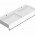 Double sink T-EDGE | 1200 x 470 x 120 | on the board or hanging | White gloss