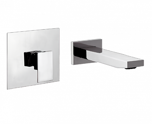 Sink faucet Q-DESIGN lever concealed mixer, two elements | chrome gloss