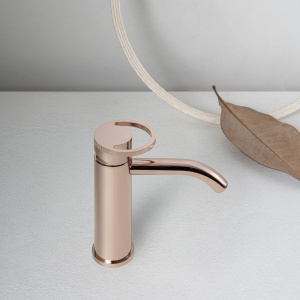 Smile Sink lever faucet, upright | 140 | rose gold cut