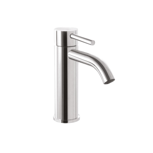 Stojanová batéria k umývadlu | hladká páka | nízke | 113 | chróm brúsený | s výpustí | CURVY