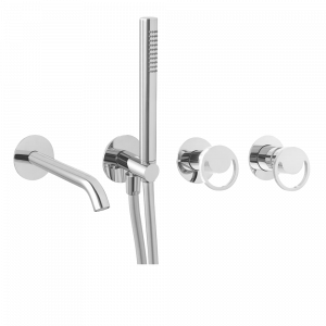 External part | Bath/Shower faucet - set Smile | hidden | Lever | brushed nickel