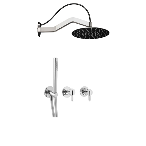 Shower set SWING lever concealed with handheld shower Ø300 | chrome