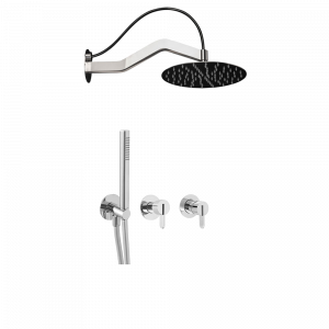 Shower set SWING lever concealed with handheld shower Ø300 | white mat