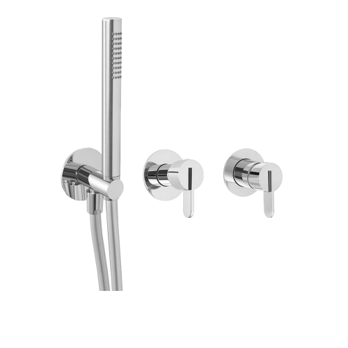 External part | Bath/Shower faucet - set SWING | hidden | Lever | polished chrome