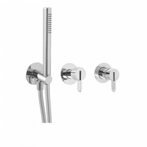 External part | Bath/Shower faucet - set SWING | hidden | Lever | white matte