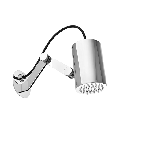 Adjustable wall mounted shower head ø100 | chrome gloss